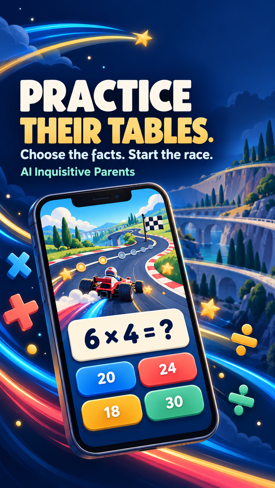 My Times Table Rally project poster